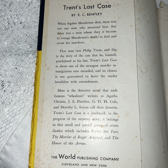 “TRENTS LAST CASE” E. C. Bentley Vintage Hardcover Book - Picture 13 of 16